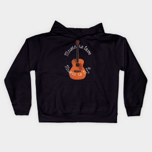 Music is Love Music is Life Kids Hoodie